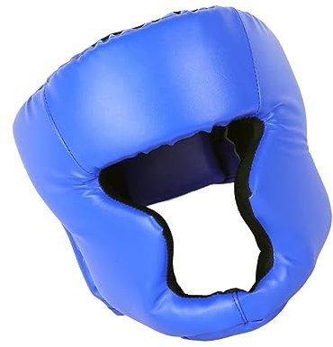 ICDKOYK Schlanker Box und Sparring Kopfschutz. Praktischer MMA Kopfschutz, Blau, Kind