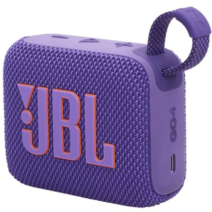 JBL Go 4 - Lila – Tragbare Bluetooth-Lautsprecher-Box mit JBL Pro Sound, tiefem Bass und Playtime-Boost-Funktion – Wasserfest und staubfest – 7 h Laufzeit