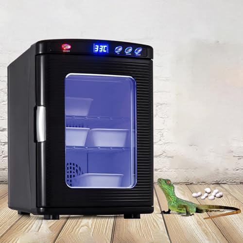 Incubatrice per uova di rettili con riscaldamento 5-60°C, ideale per piccoli rettili, garantisce condizioni ottimali di schiusa