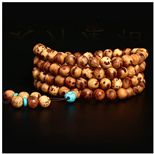 Bönpärlor, Premium Thuja Beaded Armband Halsband 108 Mala Buddha Beads for män Kvinnor Bön Meditation
