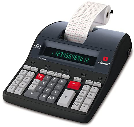 Olivetti 912 Logos Calcolatrice Standard, Nero
