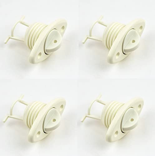 wellenshop 4X Lenzstopfen Verschlussstopfen Bilgestopfen Kunststoff Weiß oval