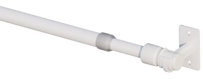 Caféhausstange FLORIDA, weiß, ausziehbare Gardinenstange, 85-135 cm, inkl. Trägern und Befestigungsmaterial