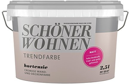 Schöner Wohnen FARBE Wand- und Deckenfarbe Trendfarbe Hortensie, matt, 2,5 l