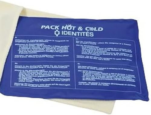 Identités, Compresse Hot Cold, Soulage les Douleurs à Froid, Décontraction Musculaire à Chaud, Gel Non Toxique, Housse Douce et Lavable, Durable, En PVC Ultra-Résistant, 30 x 18 cm