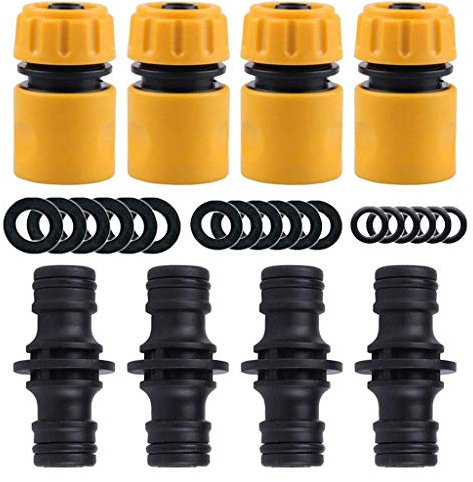 YAAVAAW Lot de 8 tuyau – Contient 4 connecteur d'extrémité et 4 rallonges, raccord 15 mm