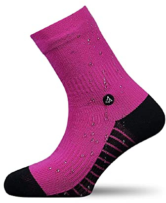 VERJARI® Chaussettes Imperméables Respirantes et Chaudes pour Homme et Femme - Running, Trail, Vélo, VTT, Randonnée, Ski, Activités Outdoor | En fibre de Bambou | Courtes - Rose