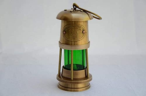 Ganga Nautical 15,2 cm Messing-Öllampe mit antikem Finish, perfekte nautische Dekoration für Zeichenzimmer und Gartenwände.