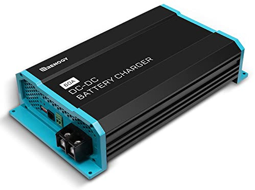 Renogy 60 A DCDC-batteriladdare, 12 V solenergiladdare, AGM, flyttade, gel- och litiumbatteri, skydd mot överhettning