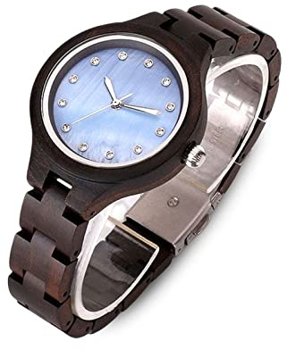 RORIOS Herren Damen Holzuhr Leuchtende Holz-Armbanduhr Analog Quarz Holzuhr mit Holzarmband Natürliche Leichte Holzuhren Herren & Damen
