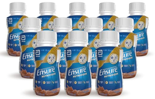 Ensure NutriVigor Nutritional Shake – Chocolate Flavour – 12 x 220ml – Boosts Energy – Ready-to-Drink – Food Supplement with Protein, HMB and27 Vitamins and Minerals