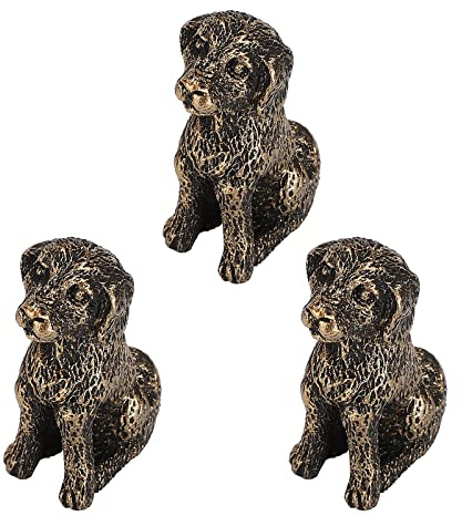 TITA-DONG Animal Shaped Resin Pot Toes Planter Feet, 3pcs Dog/3pcs, Bronze Finish, Improves Airflow & Drainage, Indoor/Outdoor Use