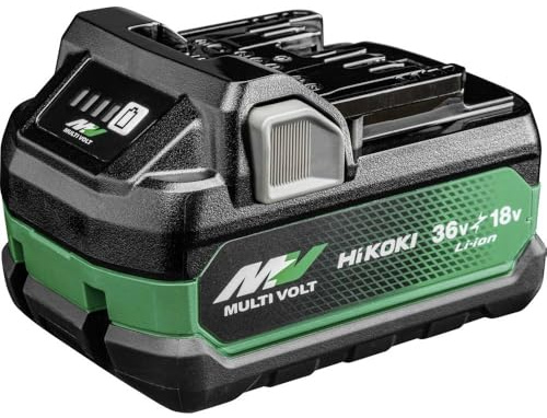 HiKOKI Batería BSL36A18X Multi Volt, 18 V 5,0 Ah y 36 V 2,5 Ah Li-Ion | Batería de repuesto de carga rápida, indicador LED de 4 niveles, tecnología de iones de litio, alta eficiencia