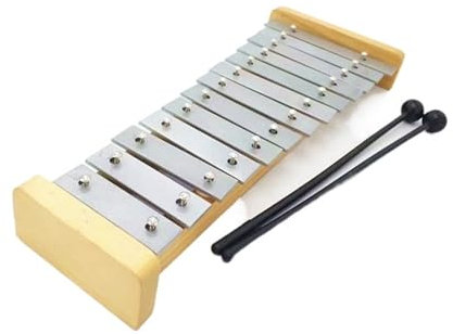 BABYCE Glockenspiel Erwachsene 13-Ton-Aluminiumplattenklavier, Holz-Xylophon, Schlaginstrument Für Frühe Musikausbildung
