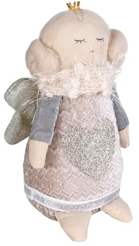 Weihnachtsengel Xmas Engel mit Krone Weihnachtsfigur Shabby Chic Figur 16,5 cm lup086 Palazzo Exklusiv