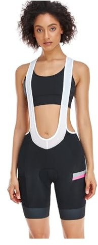 TIYGHI Cuissard à Bretelles de Cyclisme Femmes Cyclisme Cuissards Été VTT Vélo Cuissards Rembourrés Collants Pantalon Respirant (Color : 1, Size : M)