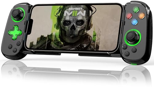 Joso Manette de jeu mobile pour iPhone/Android/PC/Switch/PS4/PS3, manette de jeu sans fil avec Turbo/6 axes Gyro/Vibration, Play Call of Duty, Roblox, Genshin Impact, Cloud Gaming, Remote Play