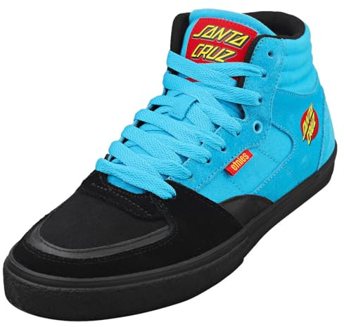 Etnies Screw Vulc Mid X Santa Cruz Chaussures de skate pour homme, Noir/bleu/noir, 42 EU
