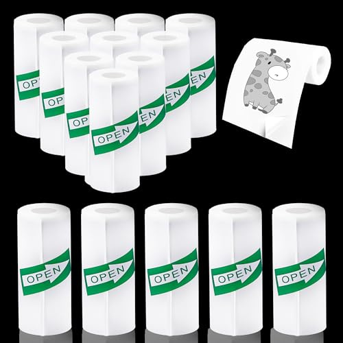 YSDMY 15 Rolls of Paper 57 x 25 mm Self-Adhesive Thermal Paper for Mini Thermal Printers