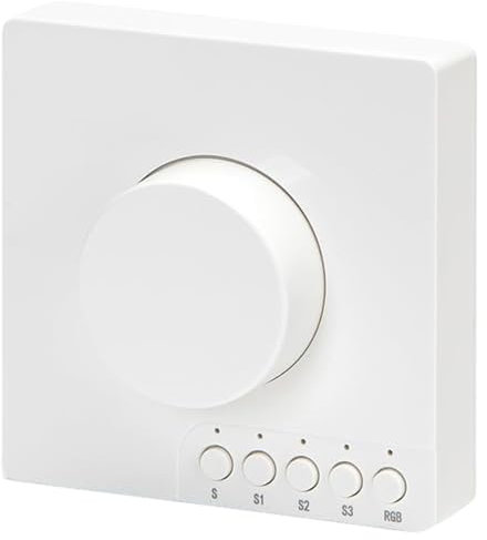 Interruptor Bluetooth Mesh con control de intensidad de luz, ideal para regular la iluminación en hogares y oficinas.