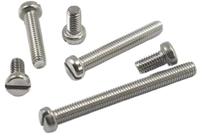 Metal Screws 10/50pcs M3 M4 M5 M6 304 Stainless Steel Slotted Cap Head Slot Column Round Cheese Head Screw Bolt Length=8-50mm(12mm,10pcs M6)