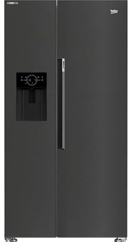 Beko American Fridge Freezer - Black Steel - E Rated