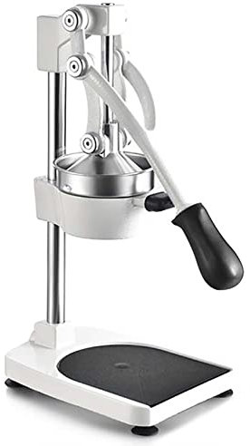 Exprimidor de cítricos de Grado Comercial, exprimidor Manual de Frutas, exprimidor de Jugo de Naranja de Acero Inoxidable de Hierro Fundido para limón, Lima y Granada, Blanco