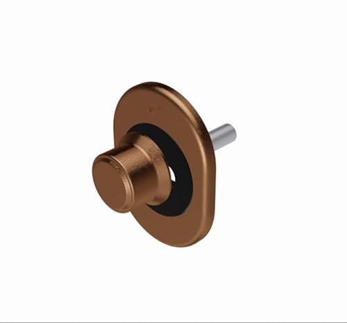 Securemme Limitatore di Apertura Scorrevole per Porta Blindata BRONZO F4, Acciaio Inox, Kit di Montaggio Incluso, 10 x 10 cm