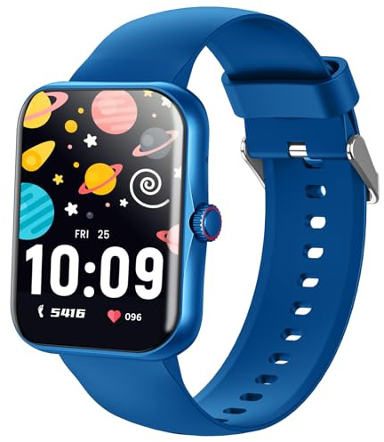BJLBOJEY Montre intelligente pour enfants, podomètre, fréquence cardiaque, suivi du sommeil, mode sport, montre intelligente HD de 4,6 cm pour enfants avec/sans application pour garçons, filles