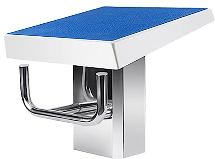 HAOJZE Plataforma de Salto for Piscina con Superficie Antideslizante, Bloque de Salida de Fibra de Vidrio de Dos escalones for Atletas y Uso recreativo.