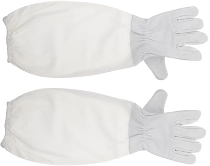 DIYEAH Imkerhandschuhe aus Strapazierfähigem Ziegenleder Stichfest und Atmungsaktiv mit Baumwollfutter Schützend gegen Bienenstiche Vielseitig für Imkerei Gartenarbeit und Reparatur