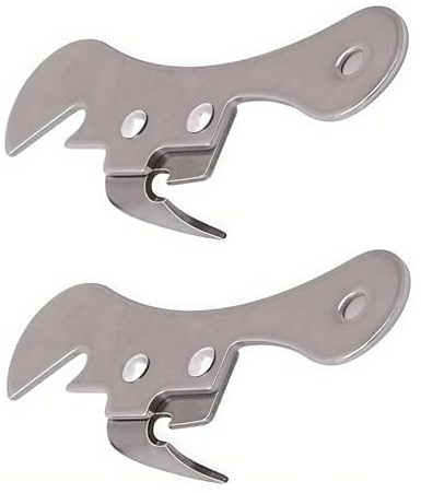2Pcs Silver One Size Stainless Steel Can Opener Manual Can Opener Multifunctional Kitchen Accessories, Manual Can Openers