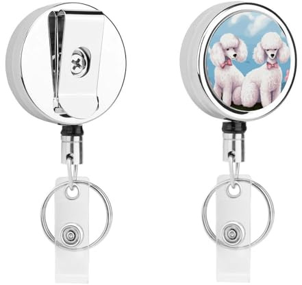 Pudel Hunde Rollenclip Krankenschwester Rollenhalter Clip Einziehbare Ausweishalter Rollen Krankenpflege Medizin Lustig
