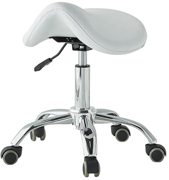 Ergonomisk sadelpall med 360° vridbar och höjdjustering för kontor, butik och salongsanvändning
