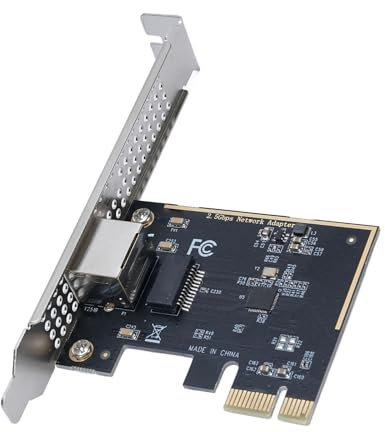 Generic Adaptateur Réseau PCIe 2.5G Haute Vitesse pour Ordinateur de Bureau, Carte Réseau Gigabit à Puce RTL8125BG Stable pour Plug and Play