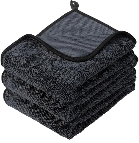 3Pcs Magic Bathroom Drying Cloth - Magic Cloth 40×60 cm, 600 GSM Microfibre Towel for Cleaning Shower Glass, Reusable Microfibre Cleaning Cloths - Removing Water for Shower Glass & Tiles, Streak-Free