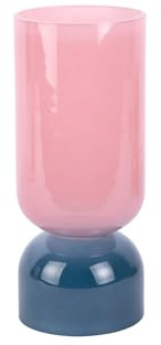 Present Time Vase Colores Medium - Zartes Rosa - Ø12cm | Rund - Modern - Glas - Blumenvase - Vase für Trockenblumen - Vasen decko