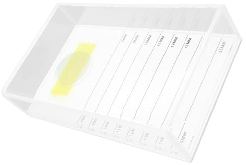 HEANUJJ Wimpern Aufbewahrungsbox aus Acryl und Glas Weiß mit Deckel zur Sauberen Aufbewahrung von Wimpern und Werkzeugen für Private und Professionelle Anwendungen