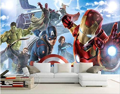 Avengers Jungen Schlafzimmer Foto Tapete Custom 3d Wandbilder Marvel Comics Tapete Kinderzimmer Interior Design Zimmer Dekor Breite 280cm * Höhe180cm pro