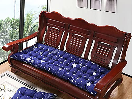 Lesone Ultra Comfy Baumwolle Bankkissen, 8 cm dick Bequemes Sofa Sitzkissen Schöne Bankmatte für Outdoor Garten Metall/Holzbank 2-3 Sitzer