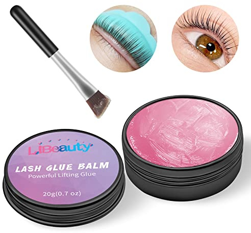 Libeauty Wimpernlifting Kleber und Augenbrauen Kleber, Rosa Pfirsichgeschmack, kann als Gel zur Augenbrauenverschönerung verwendet werden-20g