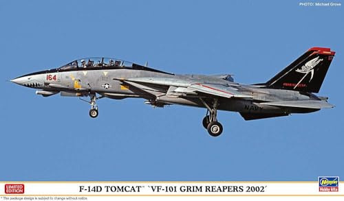 Hasegawa 2444 1/72 F-14D Tomcat VF-101 Grim Reapers 2002 Modellbausatz, Mehrfarbig
