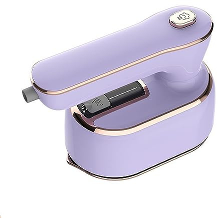 Mini ferro da stiro a vapore, 1000 W, mini ferro da stiro da viaggio, pieghevole, 20 S, riscaldamento rapido, piastra a vapore compatta (viola)