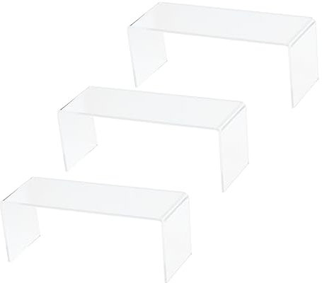 Amosfun 3 Stück Acryl Schuhregal mit U-form 8cm Hoch Transparent