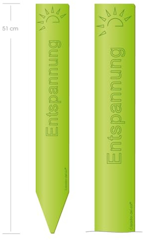 Cazador-del-sol ® - das Original | sunart - Leuchtstele | 1 Stück | Entspannung - Leuchtstele grün | Höhe 51 cm