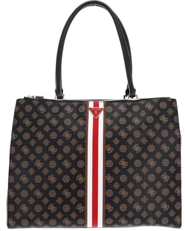 GUESS Van Sant Travel Carryall Weekender Mocha Logo