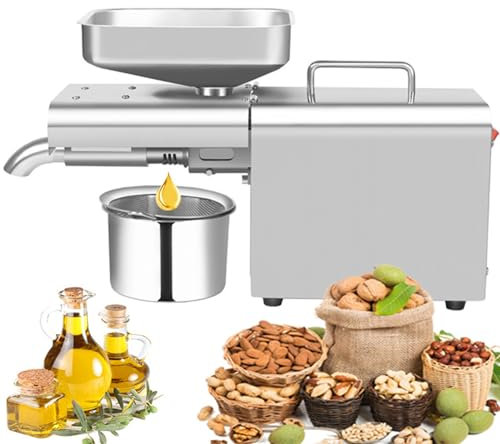 Stainless Steel Oil Press Intelligent Hot Cold Pressing Machine - Commercial Household 600W Fully Automatic Household Oil Press