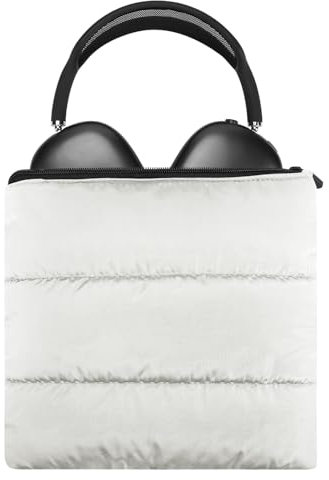 Geekria Nova Sac de Transport pour Casque, Compatible avec Les Casques Bose QCUltra, QC45, QC35, JBL Tune 520BT, Tune 510BT, Jr310 et Plus/Sac de Voyage Portable (Blanc)