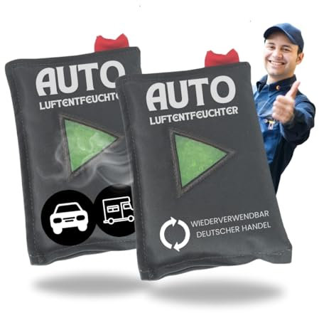 TronicXL 2 cuscini deumidificatori per auto, riutilizzabili, accessori per auto, camion, roulotte, rimorchi, campeggio, fermata di condensa, sacchetto deumidificatore, granulato