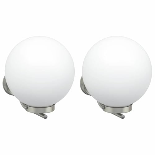 vidaXL Luz de pared exterior 2 uds. Plateado 29 x 25 x 33 cm
